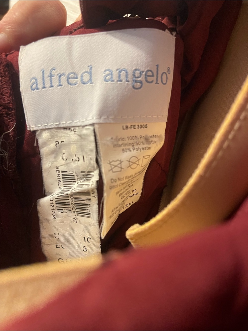 Alfred Angelo Maroon Prom Bridesmaid Dress | Size 10 | Lightly Used | Long - Picture 6 of 10